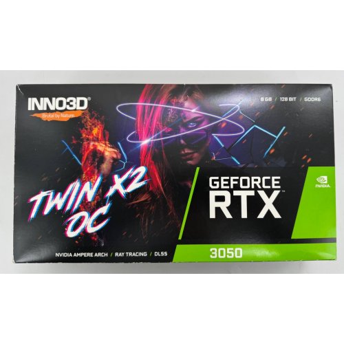 Видеокарта Inno3D GeForce RTX 3050 Twin X2 OC 8192MB (N30502-08D6X-11902130) (Восстановлено продавцом, 860737) купить в Украине: Киев, Днепр, Харьков, Одесса  | Проверка совместимости, низкая цена, отзывы, характеристики от TELEMART фото