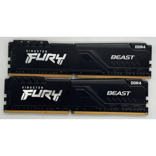 Озу Kingston DDR4 16GB (2x8GB) 3200Mhz FURY Beast Black (KF432C16BBK2/16) (Восстановлено продавцом, 860876) купить в Украине: Киев, Днепр, Харьков, Одесса  | Проверка совместимости, низкая цена, отзывы, характеристики от TELEMART фото