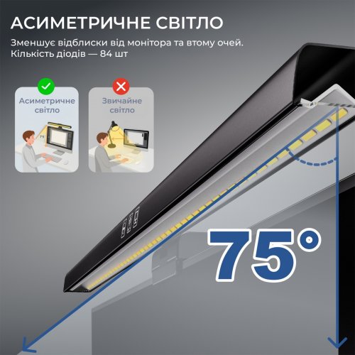 Лампа для монітору OfficePro SL050 Black купити в Україні: Київ, Львів, Хмельницький, Тернопіль, Івано-Франківськ | Низька ціна, відгуки, характеристики від TELEMART фото