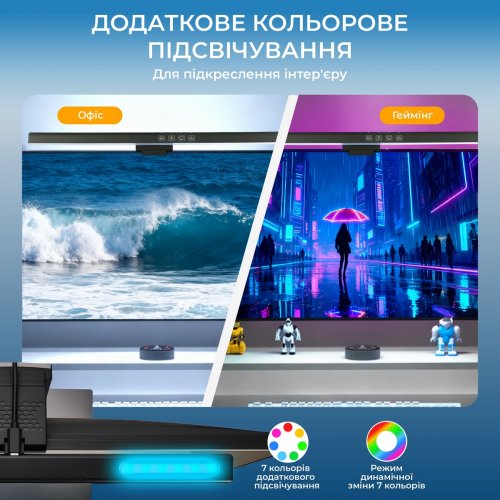 Лампа для монітору OfficePro SL083 Black купити в Україні: Київ, Львів, Хмельницький, Тернопіль, Івано-Франківськ | Низька ціна, відгуки, характеристики від TELEMART фото