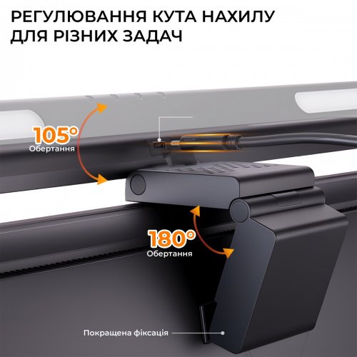 Лампа для монітору OfficePro SL083 Black купити в Україні: Київ, Львів, Хмельницький, Тернопіль, Івано-Франківськ | Низька ціна, відгуки, характеристики від TELEMART фото