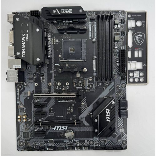Материнская плата MSI B450 TOMAHAWK MAX (sAM4, AMD B450) (Восстановлено продавцом, 860924) купить в Украине: Киев, Днепр, Харьков, Одесса  | Проверка совместимости, низкая цена, отзывы, характеристики от TELEMART фото