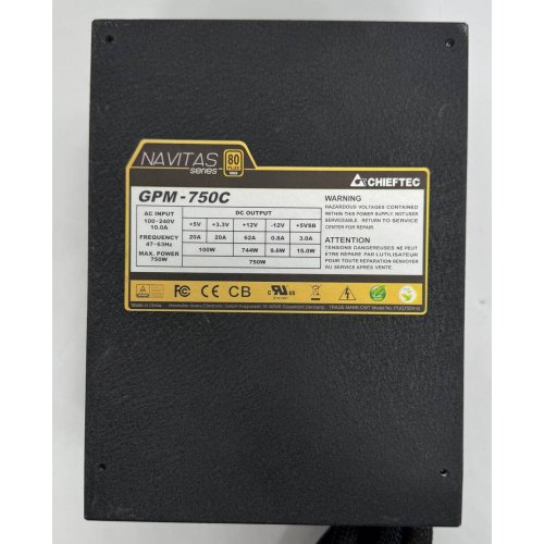 Блок живлення CHIEFTEC Navitas 1250W (GPM-1250C) (Відновлено продавцем, 860941) купити в Україні: Київ, Львів, Хмельницький, Тернопіль, Івано-Франківськ | Перевірка сумісності, низька ціна, відгуки, характеристики від TELEMART фото