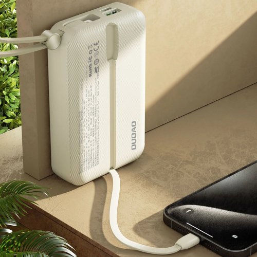 Powerbank Dudao K14+ 20000mAh 22.5W (6977196680023) White купити в Україні: Київ, Львів, Хмельницький, Тернопіль, Івано-Франківськ | Низька ціна, відгуки, характеристики від TELEMART фото