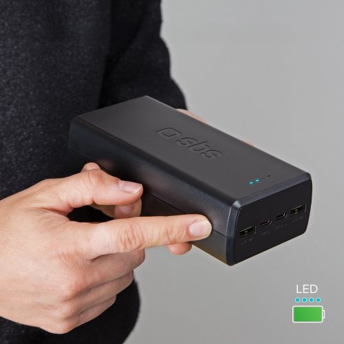 Powerbank SBS 30000mAh 20W (TTBB30000PD20K) Black купить в Украине: Киев, Днепр, Харьков, Одесса  | Низкая цена, отзывы, характеристики от TELEMART фото