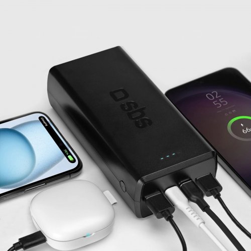 Powerbank SBS 30000mAh 20W (TTBB30000PD20K) Black купить в Украине: Киев, Днепр, Харьков, Одесса  | Низкая цена, отзывы, характеристики от TELEMART фото