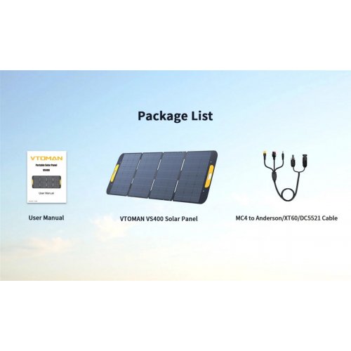 Солнечная панель Vtoman VS400 Solar Panel 400W купить в Украине: Киев, Днепр, Харьков, Одесса  | Низкая цена, отзывы, характеристики от TELEMART фото