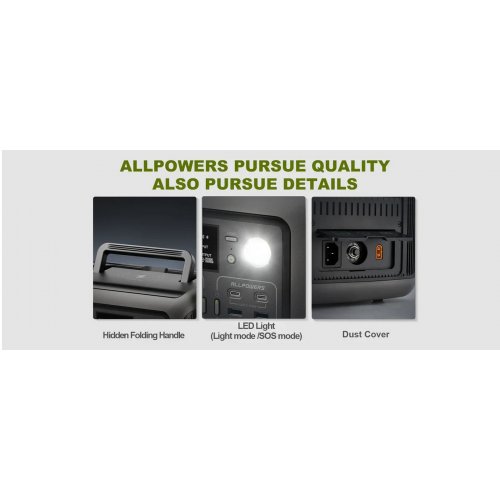 Зарядна станція ALLPOWERS R600 600W 299Wh купити в Україні: Київ, Львів, Хмельницький, Тернопіль, Івано-Франківськ | Низька ціна, відгуки, характеристики від TELEMART фото