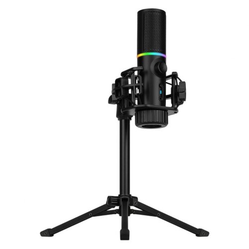 Мікрофон Streamplify MIC-48-RGB-TP (SPMC-MZ1C127.11) Black купити в Україні: Київ, Львів, Хмельницький, Тернопіль, Івано-Франківськ | Низька ціна, відгуки, характеристики від TELEMART фото