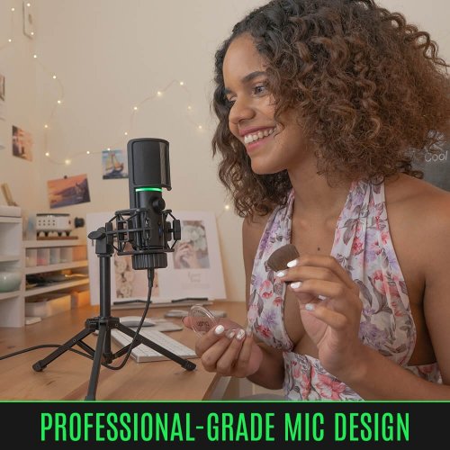 Мікрофон Streamplify MIC-48-RGB-TP (SPMC-MZ1C127.11) Black купити в Україні: Київ, Львів, Хмельницький, Тернопіль, Івано-Франківськ | Низька ціна, відгуки, характеристики від TELEMART фото