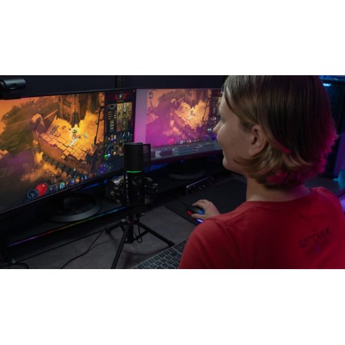 Мікрофон Streamplify MIC-48-RGB-TP (SPMC-MZ1C127.11) Black купити в Україні: Київ, Львів, Хмельницький, Тернопіль, Івано-Франківськ | Низька ціна, відгуки, характеристики від TELEMART фото