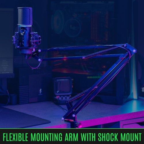 Мікрофон Streamplify MIC-48-RGB-MA (SPMC-MZ1C227.11) Black купити в Україні: Київ, Львів, Хмельницький, Тернопіль, Івано-Франківськ | Низька ціна, відгуки, характеристики від TELEMART фото