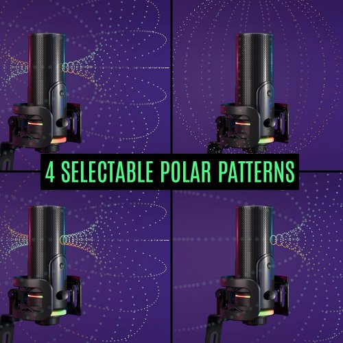 Мікрофон Streamplify MIC PRO-192-RGB-ST (SPMC-MP3C327.11) Black купити в Україні: Київ, Львів, Хмельницький, Тернопіль, Івано-Франківськ | Низька ціна, відгуки, характеристики від TELEMART фото