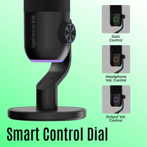 Мікрофон Streamplify MIC MINI-48-RGB-ST (SPMC-MM1C327.11) Black купити в Україні: Київ, Львів, Хмельницький, Тернопіль, Івано-Франківськ | Низька ціна, відгуки, характеристики від TELEMART фото