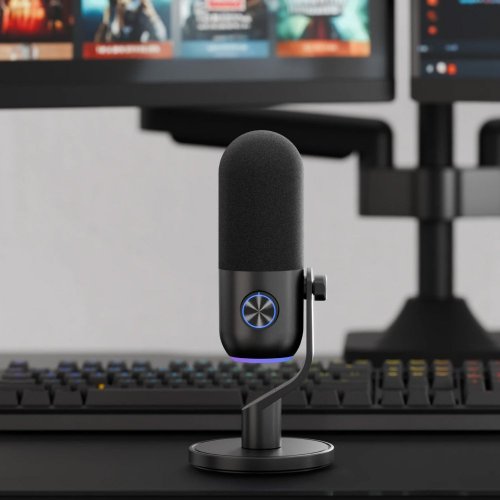 Мікрофон Streamplify MIC MINI-48-RGB-ST (SPMC-MM1C327.11) Black купити в Україні: Київ, Львів, Хмельницький, Тернопіль, Івано-Франківськ | Низька ціна, відгуки, характеристики від TELEMART фото