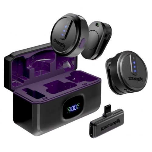 Петличний мікрофон Streamplify MIC GO-48-WL (SPML-MG1C051.11) Black купити в Україні: Київ, Львів, Хмельницький, Тернопіль, Івано-Франківськ | Низька ціна, відгуки, характеристики від TELEMART фото