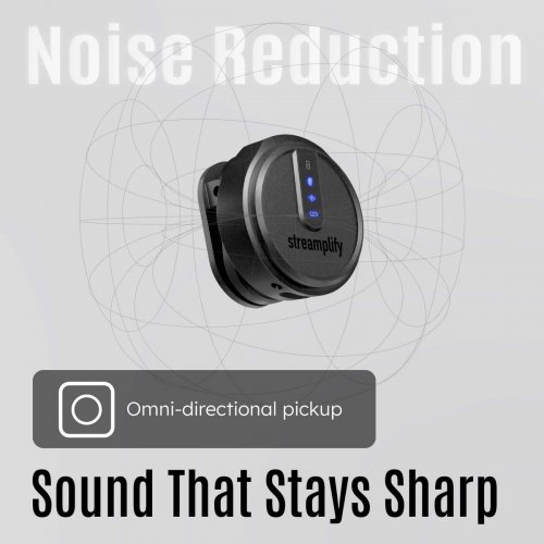 Петличний мікрофон Streamplify MIC GO-48-WL (SPML-MG1C051.11) Black купити в Україні: Київ, Львів, Хмельницький, Тернопіль, Івано-Франківськ | Низька ціна, відгуки, характеристики від TELEMART фото