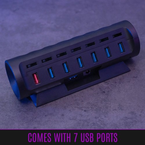 USB-хаб Streamplify HUB CTRL 7 (SPUH-HC71217.11) Black купить в Украине: Киев, Днепр, Харьков, Одесса  | Низкая цена, отзывы, характеристики от TELEMART фото