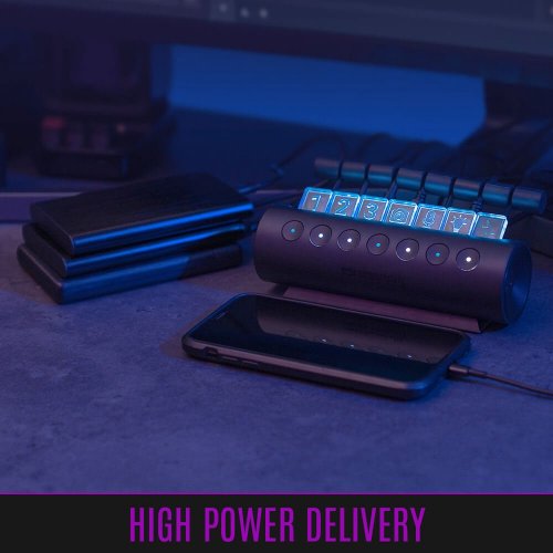 USB-хаб Streamplify HUB CTRL 7 (SPUH-HC71217.11) Black купить в Украине: Киев, Днепр, Харьков, Одесса  | Низкая цена, отзывы, характеристики от TELEMART фото