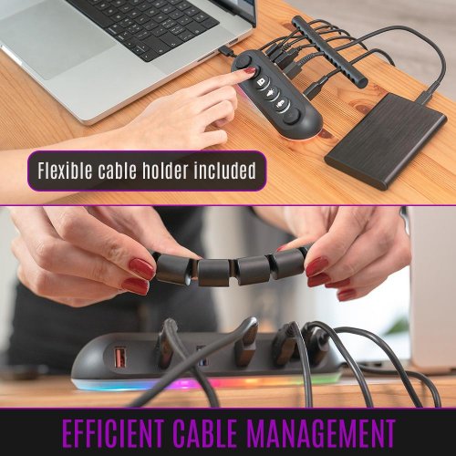 USB-хаб Streamplify HUB DECK 5 (SPUH-HD51217.11) Black купити в Україні: Київ, Львів, Хмельницький, Тернопіль, Івано-Франківськ | Низька ціна, відгуки, характеристики від TELEMART фото