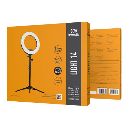 Світлодіодна лампа Streamplify LIGHT 14 (SPIR-LZ14222.11) купити в Україні: Київ, Львів, Хмельницький, Тернопіль, Івано-Франківськ | Низька ціна, відгуки, характеристики від TELEMART фото