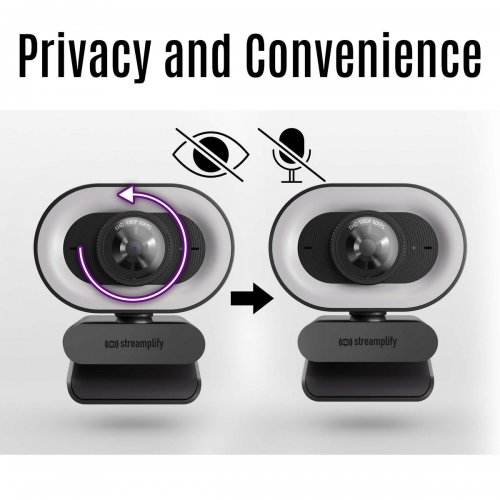 Веб-камера Streamplify CAM PLUS (SPCW-CLFH221.11) Black купити в Україні: Київ, Львів, Хмельницький, Тернопіль, Івано-Франківськ | Низька ціна, відгуки, характеристики від TELEMART фото