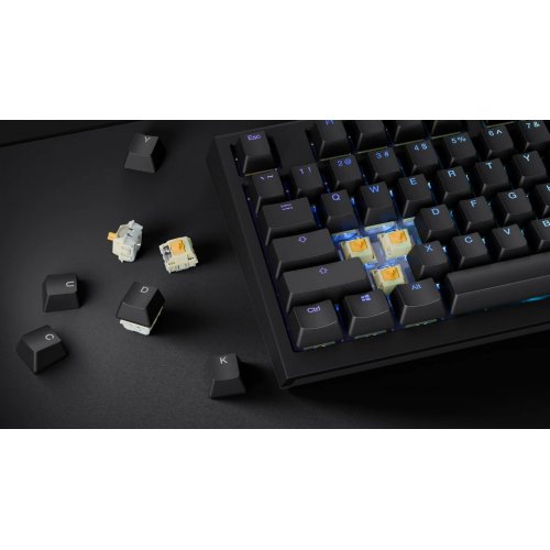 Клавіатура Ducky One X Ducky Inductive Linear Switches Wireless (DKON2408AST3-DAUSPDOECL1AS1) Black купити в Україні: Київ, Львів, Хмельницький, Тернопіль, Івано-Франківськ | Низька ціна, відгуки, характеристики від TELEMART фото