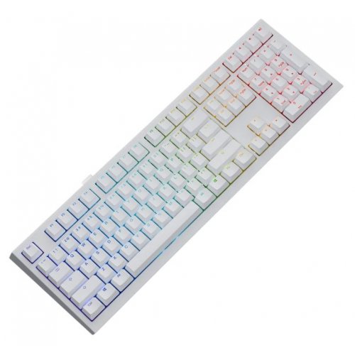 Клавіатура Ducky One X Ducky Inductive Linear Switches Wireless (DKON2408AST3-DAUSPDOECL2WW1) White купити в Україні: Київ, Львів, Хмельницький, Тернопіль, Івано-Франківськ | Низька ціна, відгуки, характеристики від TELEMART фото