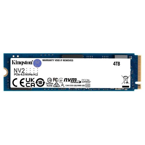 Ssd-диск Kingston NV2 3D NAND 4TB M.2 (2280 PCI-E) NVMe x4 (SNV2S/4000G) (Відновлено продавцем, 861029) купити в Україні: Київ, Львів, Хмельницький, Тернопіль, Івано-Франківськ | Перевірка сумісності, низька ціна, відгуки, характеристики від TELEMART фото