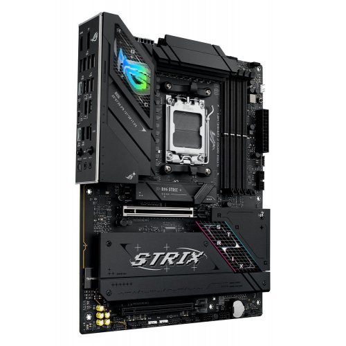 Уцінка материнська плата Asus ROG STRIX B850-F GAMING WIFI (sAM5, AMD B850) (Сліди використання, 861212) купити в Україні: Київ, Львів, Хмельницький, Тернопіль, Івано-Франківськ | Перевірка сумісності, низька ціна, відгуки, характеристики від TELEMART фото