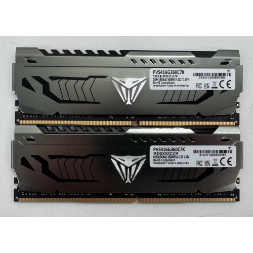 Озу Patriot DDR4 16GB (2x8GB) 3600Mhz Viper Steel (PVS416G360C7K) (Восстановлено продавцом, 861215) купить в Украине: Киев, Днепр, Харьков, Одесса  | Проверка совместимости, низкая цена, отзывы, характеристики от TELEMART фото