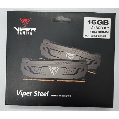 Озу Patriot DDR4 16GB (2x8GB) 3600Mhz Viper Steel (PVS416G360C7K) (Восстановлено продавцом, 861215) купить в Украине: Киев, Днепр, Харьков, Одесса  | Проверка совместимости, низкая цена, отзывы, характеристики от TELEMART фото