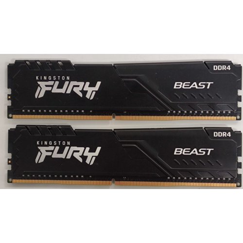 Озу Kingston DDR4 16GB (2x8GB) 3200Mhz FURY Beast Black (KF432C16BBK2/16) (Восстановлено продавцом, 861217) купить в Украине: Киев, Днепр, Харьков, Одесса  | Проверка совместимости, низкая цена, отзывы, характеристики от TELEMART фото