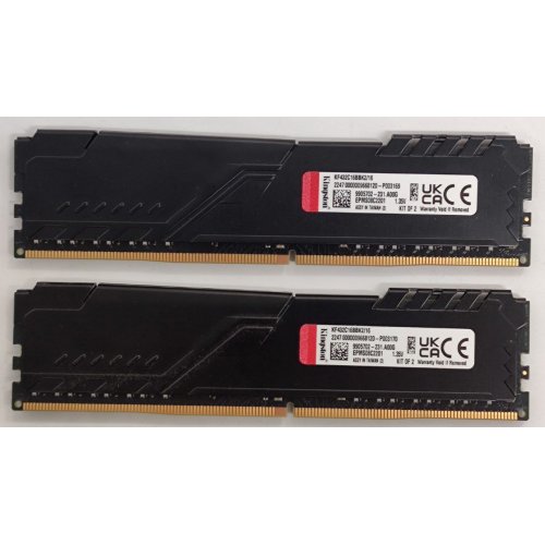 Озу Kingston DDR4 16GB (2x8GB) 3200Mhz FURY Beast Black (KF432C16BBK2/16) (Восстановлено продавцом, 861217) купить в Украине: Киев, Днепр, Харьков, Одесса  | Проверка совместимости, низкая цена, отзывы, характеристики от TELEMART фото