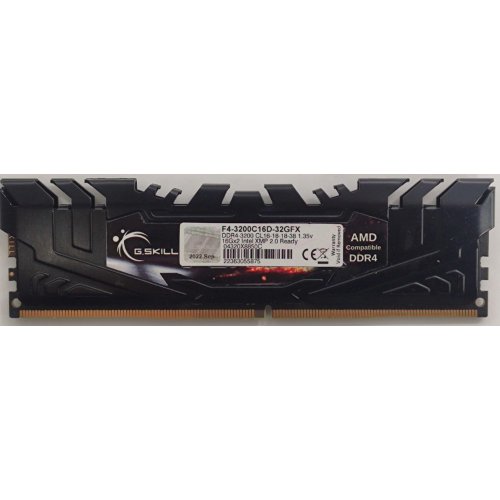 Озу G.Skill DDR4 16GB 3200Mhz Flare X (F4-3200C16D-32GFX) (Восстановлено продавцом, 861228) купить в Украине: Киев, Днепр, Харьков, Одесса  | Проверка совместимости, низкая цена, отзывы, характеристики от TELEMART фото