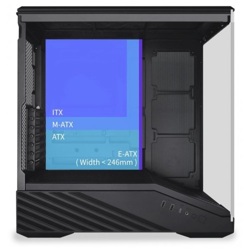 Уценка корпус Lian Li Vector V100R Tempered Glass без БП (G99.V100RX.01) Black (Вскрытая упаковка, 861306) купить в Украине: Киев, Днепр, Харьков, Одесса  | Проверка совместимости, низкая цена, отзывы, характеристики от TELEMART фото