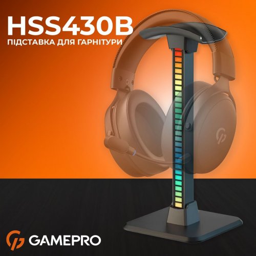 Подставка для наушников GamePro HSS430 RGB Black купить в Украине: Киев, Днепр, Харьков, Одесса  | Низкая цена, отзывы, характеристики от TELEMART фото