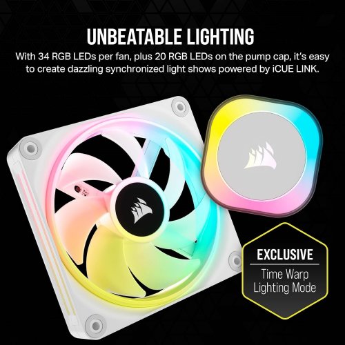 Готова сво Corsair iCUE Link H100i RGB (CW-9061005-WW) White (Стан нового, 861347) купити в Україні: Київ, Львів, Хмельницький, Тернопіль, Івано-Франківськ | Перевірка сумісності, низька ціна, відгуки, характеристики від TELEMART фото
