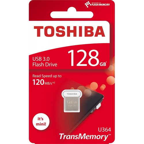 Накопичувач Toshiba U364 128GB USB 3.0 White (THN-U364W1280E4) купити в Україні | Telemart фото