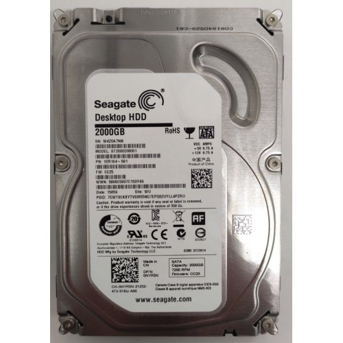 Жорсткий диск Seagate Barracuda 7200.14 2TB 64MB 7200RPM 3.5" (ST2000DM001) (Відновлено продавцем, 861362) купити в Україні: Київ, Львів, Хмельницький, Тернопіль, Івано-Франківськ | Перевірка сумісності, низька ціна, відгуки, характеристики від TELEMART фото