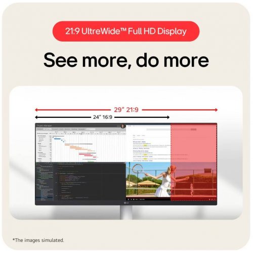 Монітор LG 29" 29U531A-W White купити в Україні: Київ, Львів, Хмельницький, Тернопіль, Івано-Франківськ | Низька ціна, відгуки, характеристики від TELEMART фото