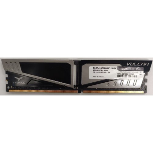 Озп Team DDR4 16GB 2666Mhz T-Force Vulcan Gray (TLGD416G2666HC15B01) (Відновлено продавцем, 861468) купити в Україні: Київ, Львів, Хмельницький, Тернопіль, Івано-Франківськ | Перевірка сумісності, низька ціна, відгуки, характеристики від TELEMART фото