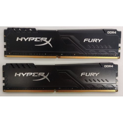 Озп HyperX DDR4 32GB (2x16GB) 2666Mhz Fury Black (HX426C16FB3K2/32) (Відновлено продавцем, 861471) купити в Україні: Київ, Львів, Хмельницький, Тернопіль, Івано-Франківськ | Перевірка сумісності, низька ціна, відгуки, характеристики від TELEMART фото