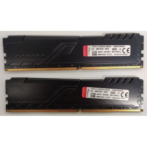 Озп HyperX DDR4 32GB (2x16GB) 2666Mhz Fury Black (HX426C16FB3K2/32) (Відновлено продавцем, 861471) купити в Україні: Київ, Львів, Хмельницький, Тернопіль, Івано-Франківськ | Перевірка сумісності, низька ціна, відгуки, характеристики від TELEMART фото
