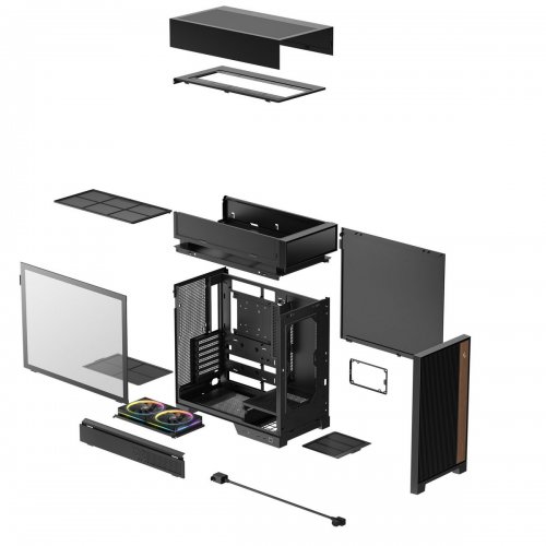 Корпус Deepcool CL660 Tempered Glass без БЖ (R-CL660-BKNNA0-G-1) Black купити в Україні: Київ, Львів, Хмельницький, Тернопіль, Івано-Франківськ | Перевірка сумісності, низька ціна, відгуки, характеристики від TELEMART фото