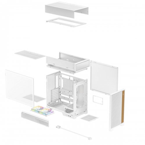 Корпус Deepcool CL660 Tempered Glass без БЖ (R-CL660-WHNNA0-G-1) White купити в Україні: Київ, Львів, Хмельницький, Тернопіль, Івано-Франківськ | Перевірка сумісності, низька ціна, відгуки, характеристики від TELEMART фото