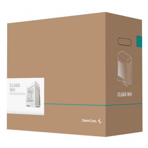 Корпус Deepcool CL660 Tempered Glass без БЖ (R-CL660-WHNNA0-G-1) White купити в Україні: Київ, Львів, Хмельницький, Тернопіль, Івано-Франківськ | Перевірка сумісності, низька ціна, відгуки, характеристики від TELEMART фото