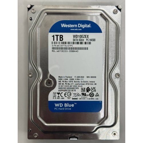 Жорсткий диск Western Digital Blue 1TB 64MB 3.5" (WD10EZEX) (Відновлено продавцем, 861477) купити в Україні: Київ, Львів, Хмельницький, Тернопіль, Івано-Франківськ | Перевірка сумісності, низька ціна, відгуки, характеристики від TELEMART фото