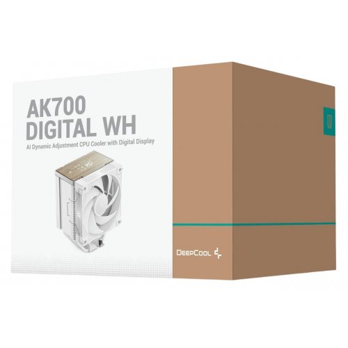 Кулер Deepcool AK700 Digital (R-AK700-WHNDMN-GJD) White купить в Украине: Киев, Днепр, Харьков, Одесса  | Проверка совместимости, низкая цена, отзывы, характеристики от TELEMART фото