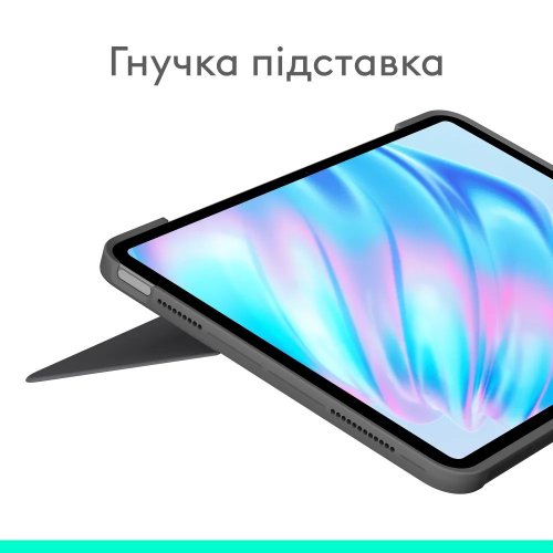 Чохол-клавіатура Logitech Combo Touch for Apple iPad Air 11'' (M2) (920-012636) Oxford Grey купити в Україні: Київ, Львів, Хмельницький, Тернопіль, Івано-Франківськ | Низька ціна, відгуки, характеристики від TELEMART фото